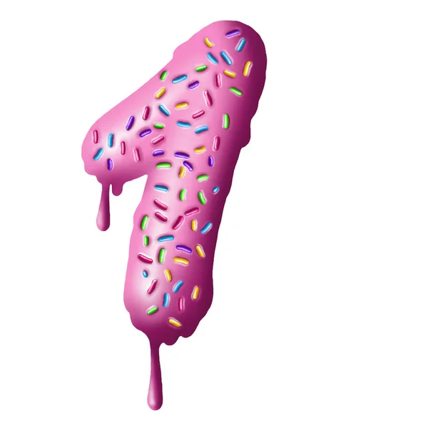 Donut yazı tipi, lezzetli basamaklar alfabesi. Beyaz arkaplandaki izole nesneler — Stok fotoğraf