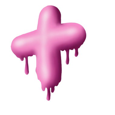 Harflere, alfabeye pembe boya damlıyor.