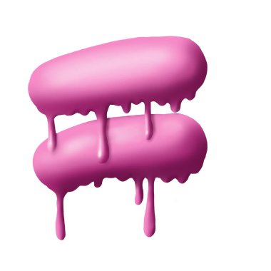 Harflere, alfabeye pembe boya damlıyor.