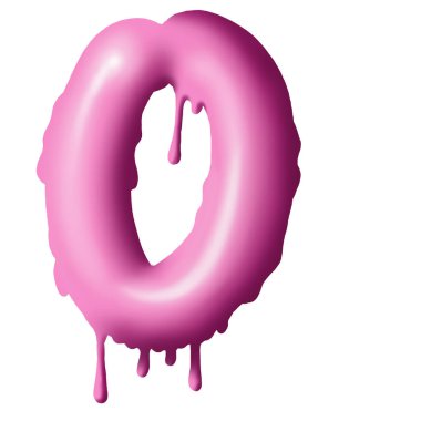 Harflere, alfabeye pembe boya damlıyor.