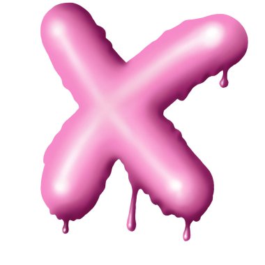 Harflere, alfabeye pembe boya damlıyor.