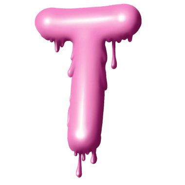 Harflere, alfabeye pembe boya damlıyor.