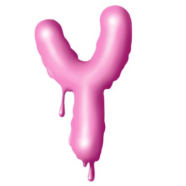 Harflere, alfabeye pembe boya damlıyor.