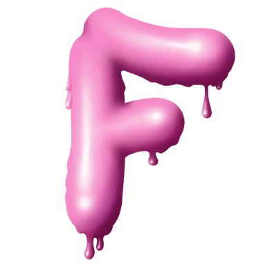 Harflere, alfabeye pembe boya damlıyor.