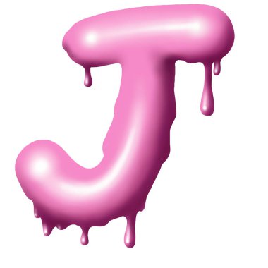 Harflere, alfabeye pembe boya damlıyor.