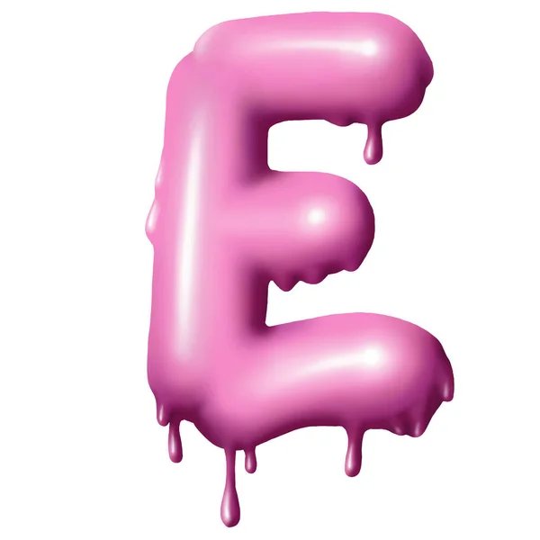 Gocciolante vernice rosa su lettere, alfabeto — Foto Stock