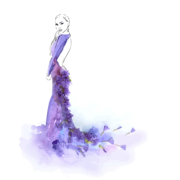 Güzel kız el boyalı, bar, kadın moda