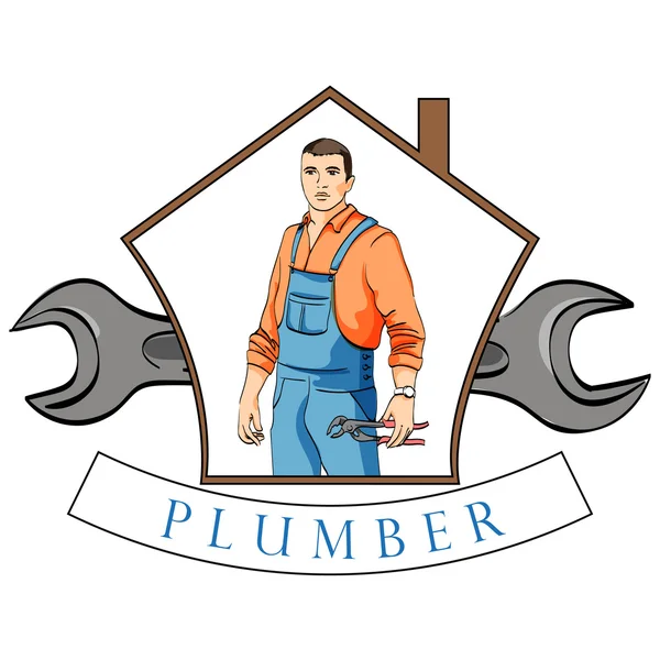 Man uniform of the plumber — Stock Vector