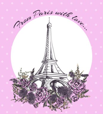 Paris Fransa moda kartpostal, hoş geldiniz