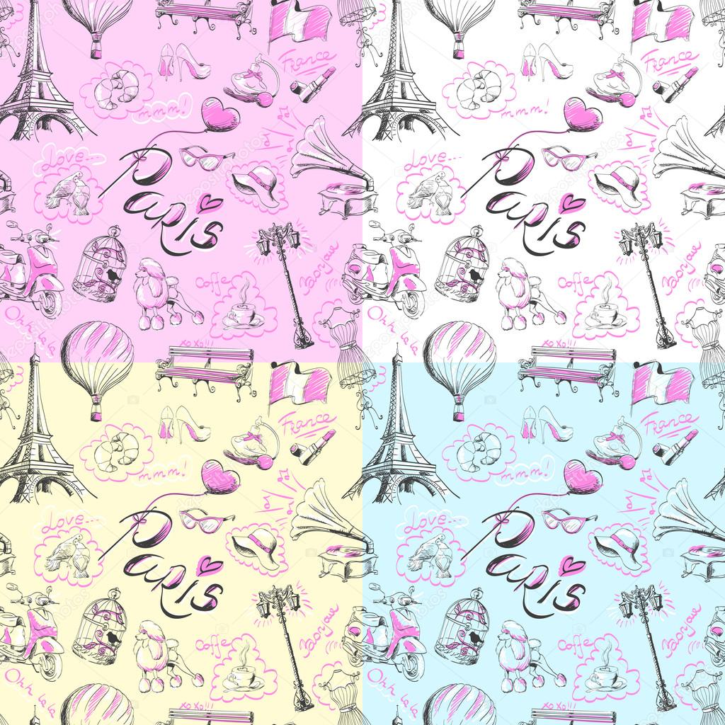 Seamless texture of Paris