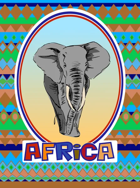 Carte de voeux - bienvenue en Afrique — Image vectorielle