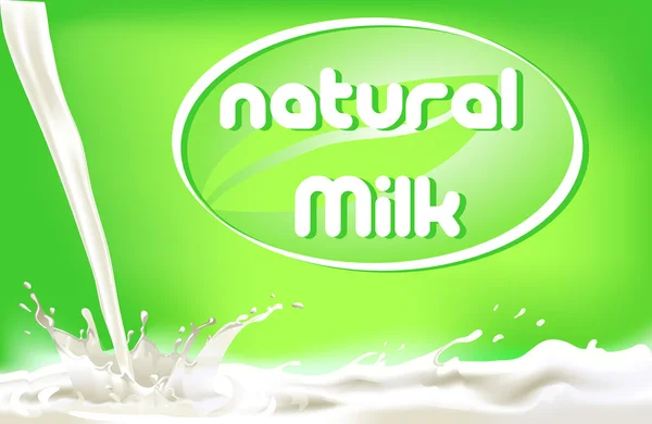 Su sıçramalarına süt. Vektör çizim