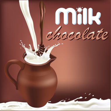 Süt sıçrama parça çikolata ile