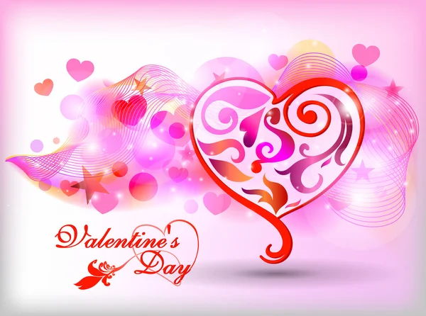 Feliz Día de San Valentín Diseño de tarjetas. 14 de febrero. Te amo. Vector borroso fondo suave . — Vector de stock
