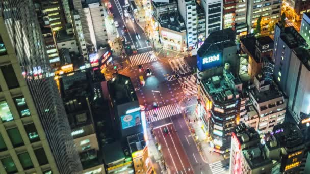 Tokio Japan Okt 2019 Tijdsverloop Van Het Autoverkeer Weg Menigte — Stockvideo