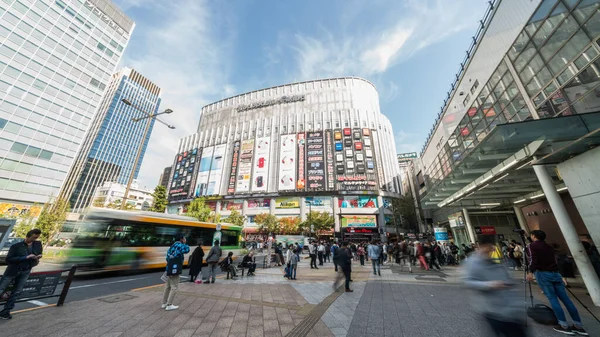 Tokio Japón Nov 2019 Motion Blur Japanese People Asian Traveler —  Fotos de Stock
