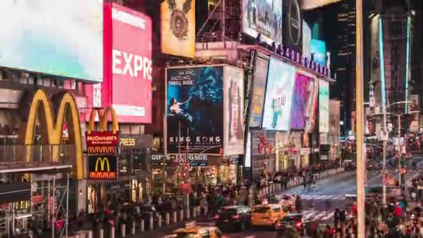 Ciudad Nueva York Estados Unidos Apr 2019 Time Lapse Crowd — Vídeo de stock