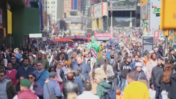 New York États Unis Mars 2019 Ralentissement Des Foules Des — Video