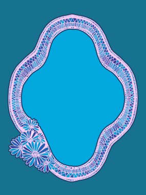 Vintage çerçeve çiçek