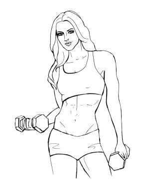Dambılı fitness kızı.