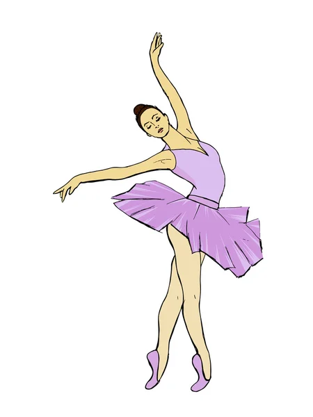 Balerina. Vektor stock illusztráció — Stock Vector