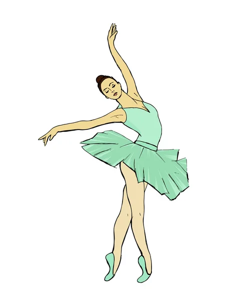 Balerina. Vektor stock illusztráció — Stock Vector