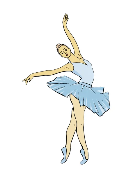 Balerina. Vektor stock illusztráció — Stock Vector