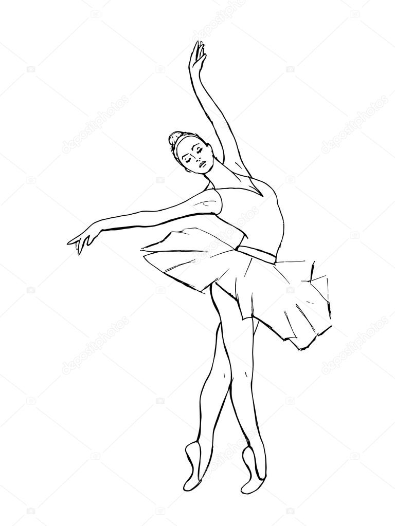 Ballerina. Vector stock illustration