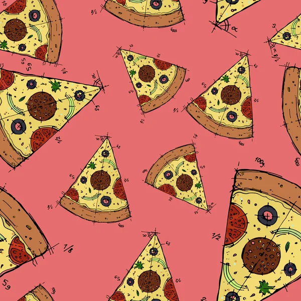 Un pedazo de pizza. — Vector de stock