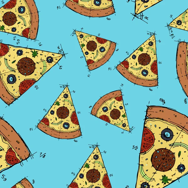 Un pedazo de pizza. — Vector de stock