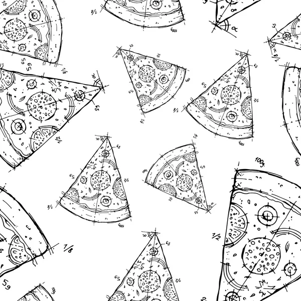 Un pedazo de pizza. — Vector de stock