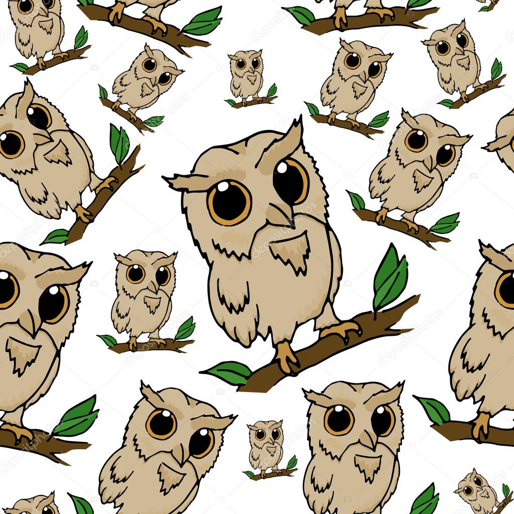 Owls background pattern