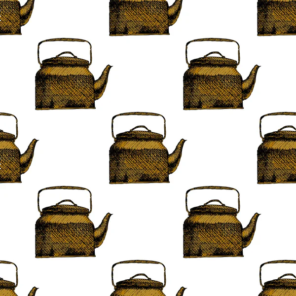 茶壶背景图案 — 图库矢量图片