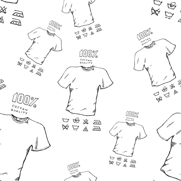 T-shirt padrão de fundo — Vetor de Stock