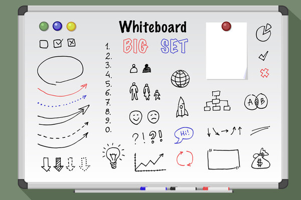 Big whiteboard set.