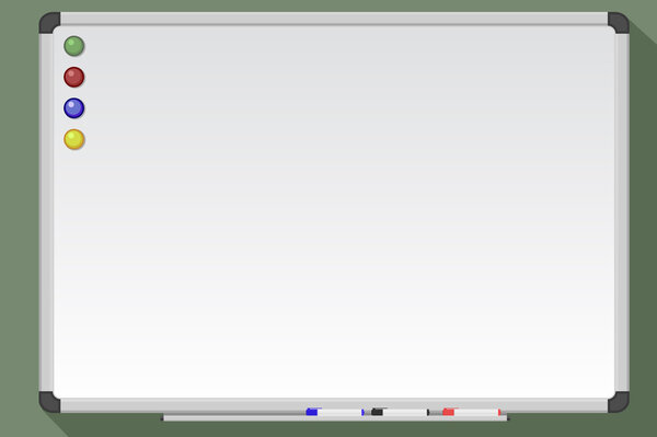 Empty whiteboard illustration