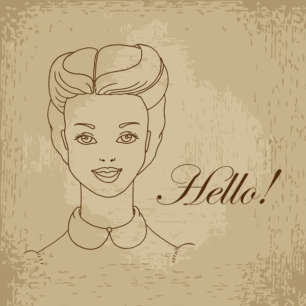 Лицо улыбающейся девушки
