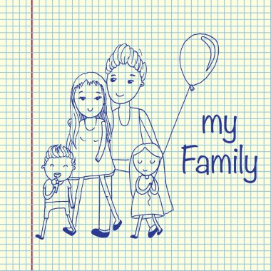 Çocuklu mutlu bir aile