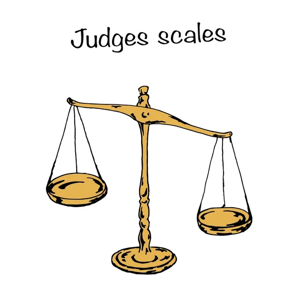 Gold scales of justice — Stock Vector