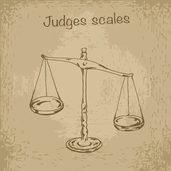 Gold scales of justice — Stock Vector