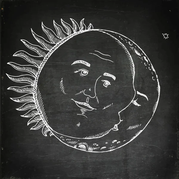 Logo Sole e Luna — Vettoriale Stock