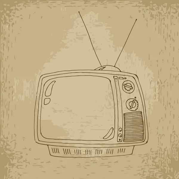 Televisor vintage — Vector de stock
