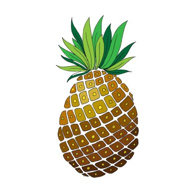 Ananas izole görüntü