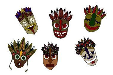 Kit 2 adesivi tuning MASCHERA AFRICA mask tribale decal Kit 2 adesivi tuning MASCHERA AFRICA mask tribale decal