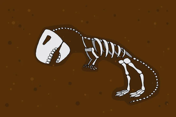 Tyrannosaurus rex fossil — Stock Vector