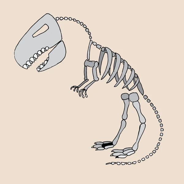 ティラノサウルス ・ レックスの化石 — ストックベクタ