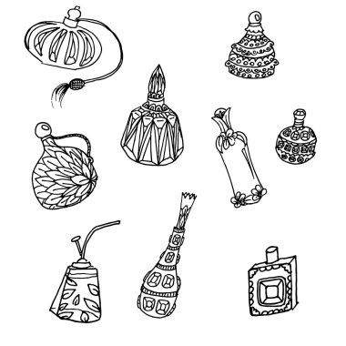 Parfüm şişeleri seti