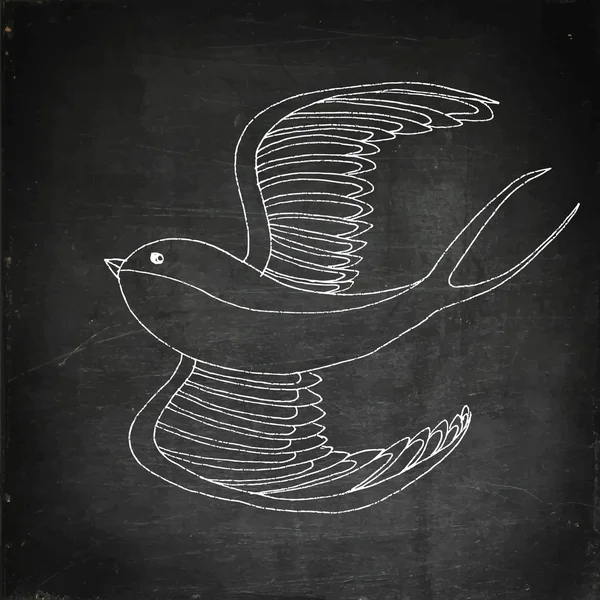Vlaštovka ptačí ilustrace — Stockový vektor
