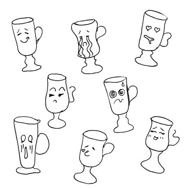 Yüzü olan cam koleksiyonu