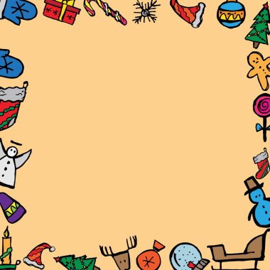 Christmas simgeleri ayarlayın. tatil nesneleri koleksiyonu. vektör çizim